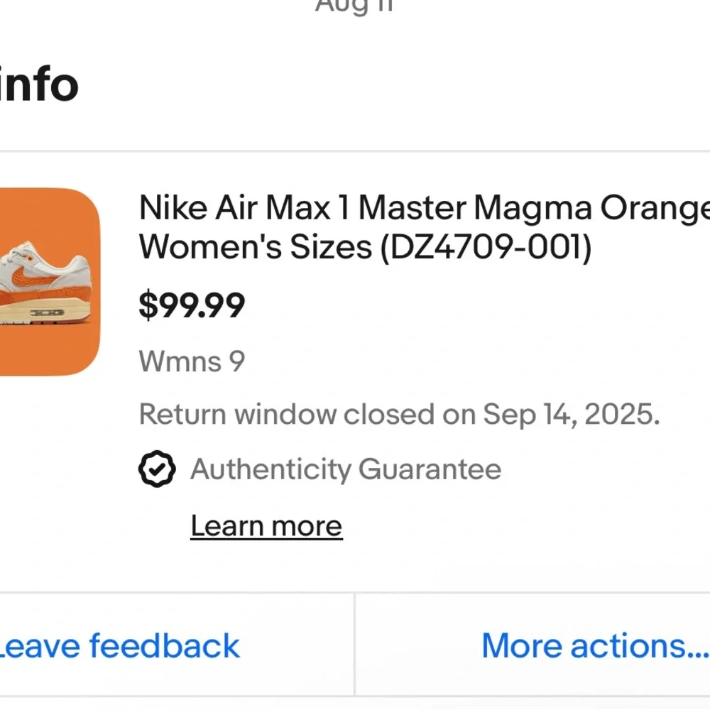 Nike Air Max with Orange and White Accents - Picture 7 of 7